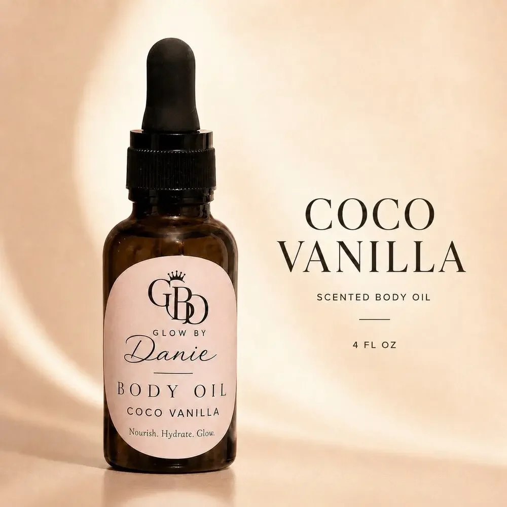 Glow By Danie Coco Vanilla Scented Body Oil – 1 FL OZ